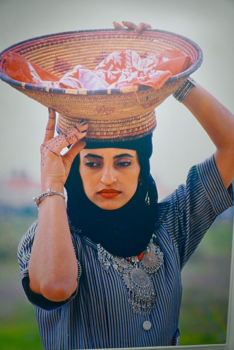 Women carry goods for long distances in baskets such as this.
